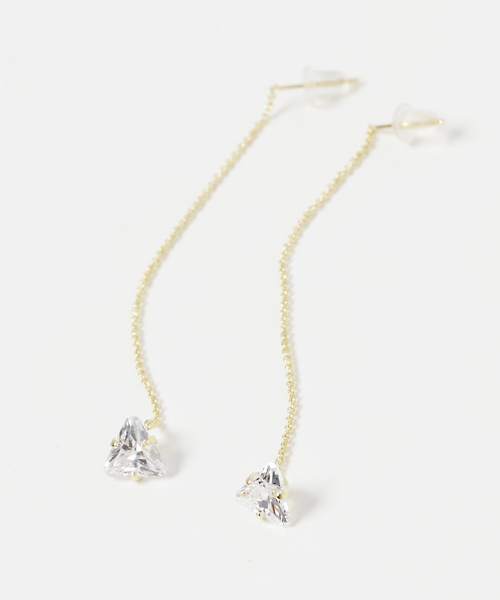 VitaFelice(ヴィータフェリーチェ)の「ロングチェーンピアス(ピアス(両耳用)・レディース・シルバー/ゴールド・FREE)」の1枚目の写真