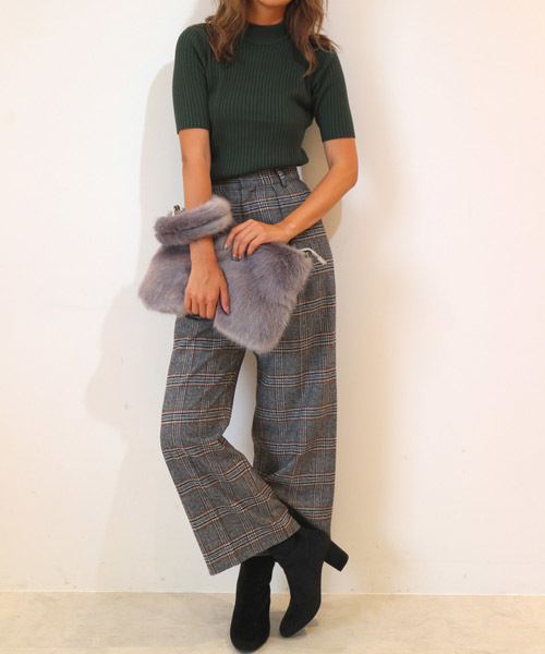 FREE'S MART（フリーズマート）の「グレンチェックワイドパンツ（その他パンツ・レディース・グレー系その他/ベージュ系その他・SMALL/MEDIUM）」の5枚目の写真