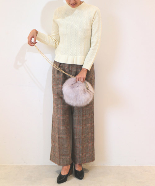 FREE'S MART（フリーズマート）の「グレンチェックワイドパンツ（その他パンツ・レディース・グレー系その他/ベージュ系その他・SMALL/MEDIUM）」の15枚目の写真