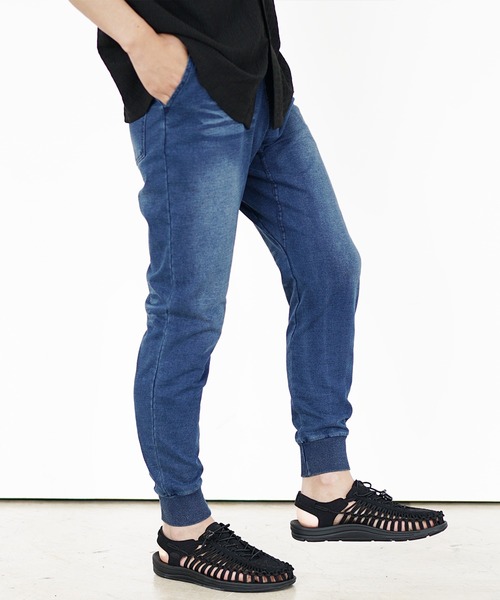 MinoriTY（マイノリティ）の「【MinoriTY】スウェットパンツ ジョガーパンツ メンズ デニムライク 無地（スウェットパンツ・メンズ・ブラック/グレー/インディゴブルー/ブルー/ライトブルー/ブルー系その他/ライトブラック・S/M/L/XL/XXL）」の7枚目の写真