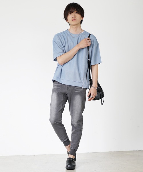 MinoriTY（マイノリティ）の「【MinoriTY】スウェットパンツ ジョガーパンツ メンズ デニムライク 無地（スウェットパンツ・メンズ・ブラック/グレー/インディゴブルー/ブルー/ライトブルー/ブルー系その他/ライトブラック・S/M/L/XL/XXL）」の19枚目の写真