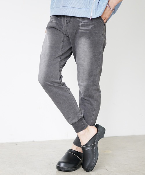 MinoriTY（マイノリティ）の「【MinoriTY】スウェットパンツ ジョガーパンツ メンズ デニムライク 無地（スウェットパンツ・メンズ・ブラック/グレー/インディゴブルー/ブルー/ライトブルー/ブルー系その他/ライトブラック・S/M/L/XL/XXL）」の21枚目の写真