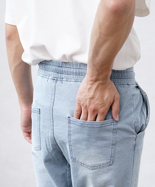 MinoriTY（マイノリティ）の「【MinoriTY】スウェットパンツ ジョガーパンツ メンズ デニムライク 無地（スウェットパンツ・メンズ・ブラック/グレー/インディゴブルー/ブルー/ライトブルー/ブルー系その他/ライトブラック・S/M/L/XL/XXL）」の8枚目の写真