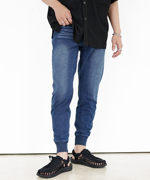 MinoriTY（マイノリティ）の「【MinoriTY】スウェットパンツ ジョガーパンツ メンズ デニムライク 無地（スウェットパンツ・メンズ・ブラック/グレー/インディゴブルー/ブルー/ライトブルー/ブルー系その他/ライトブラック・S/M/L/XL/XXL）」の15枚目の写真