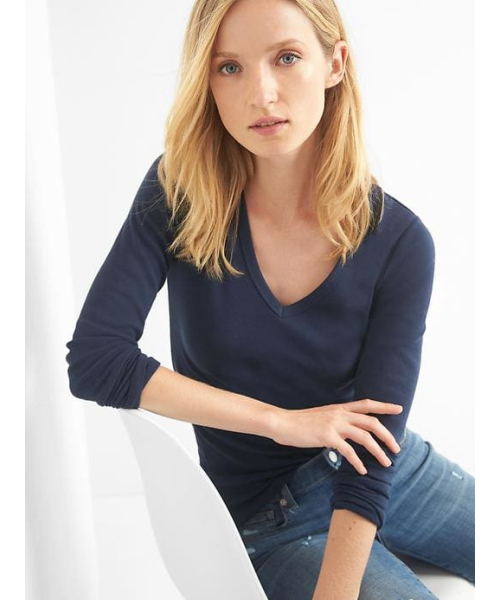 Gap ギャップ の Gap 長袖vネックtシャツ Tシャツ カットソー Wear