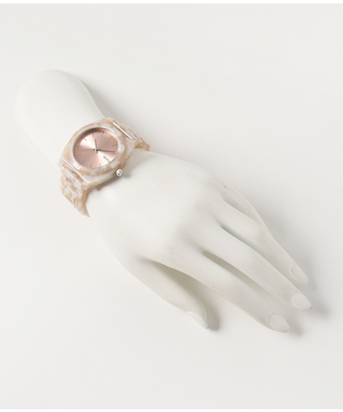 NIXON（ニクソン）の「THE TIME TELLER ACETATE NA3272944-00 ROSE GOLD/SEASHELL（アナログ腕時計・レディース・ホワイト系その他・FREE）」の6枚目の写真
