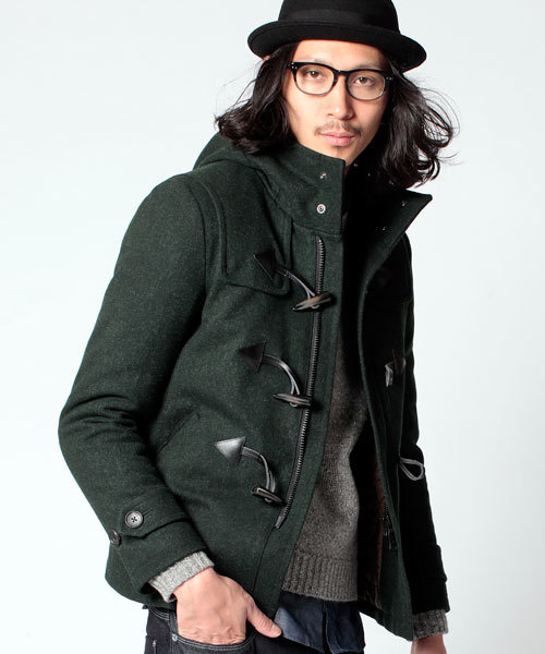 NANO universe（ナノユニバース）の「ITALYカシミアメルトンダッフル（ダッフルコート・メンズ・ブラック/グレー/カーキ/ブルー/ネイビー/キャメル/ボルドー・SMALL/MEDIUM/LARGE）」の4枚目の写真