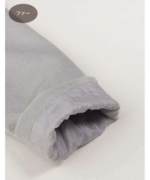 Re:EDIT（リエディ）の「中ファーノーカラーチェスターコート（チェスターコート・レディース・ブラック/アイボリー/ベージュ/ライトグレー/キャメル/ライトブルー/ミント/パープル/ブラック系その他/ベージュ系その他・MEDIUM/LARGE）」の17枚目の写真