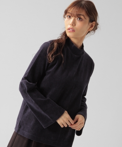 BAYFLOW（ベイフロー）の「BAYFLOW／シャギーベロアプルオーバー（Tシャツ/カットソー・レディース・オフホワイト/ネイビー/グレー・MEDIUM/SMALL）」の3枚目の写真
