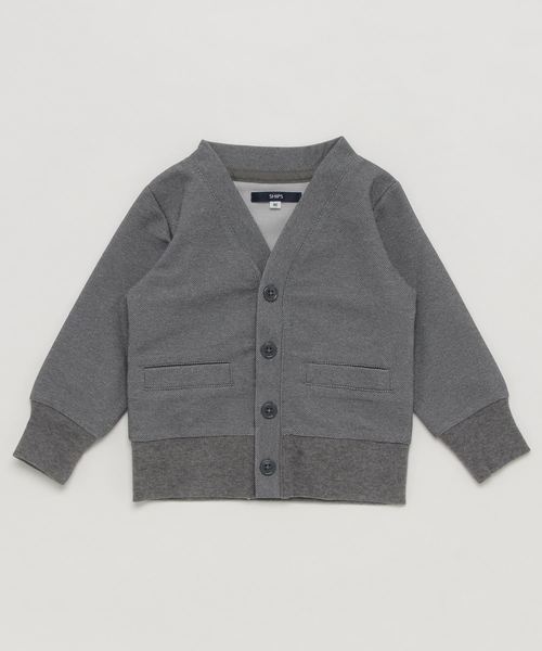 SHIPS(シップス)の「SHIPS KIDS:カノコ Vネック カーディガン(80~90cm)(カーディガン/ボレロ・キッズ・ネイビー/グレー・80/90)」の1枚目の写真
