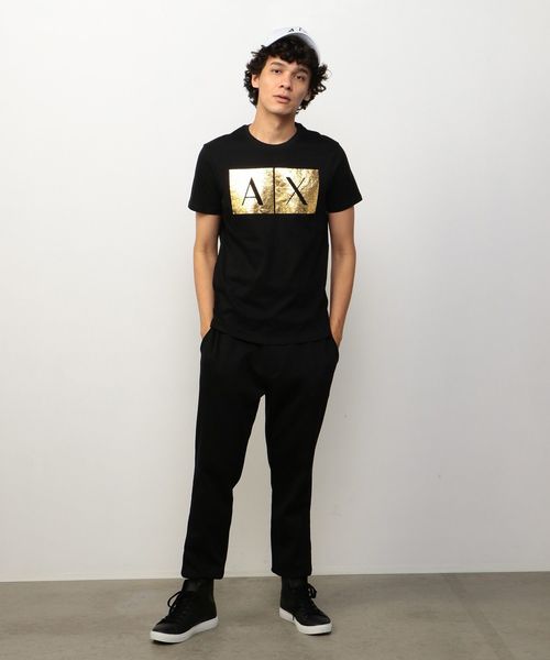 A/X Armani Exchange★ゴールドロゴ 半袖Tシャツ 送関込 ARMANI EXCHANGE tシャツ 「A|X アルマーニ エクスチェンジ」AX