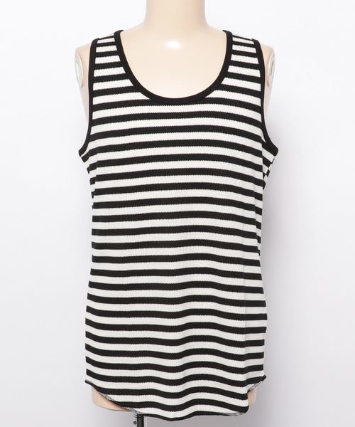 WEGO（ウィゴー）の「WEGO/吸水速乾ワッフルロングタンクトップ（タンクトップ・メンズ・ホワイト/ブラック/杢グレー/ホワイト系その他5・SMALL/MEDIUM/LARGE）」の9枚目の写真