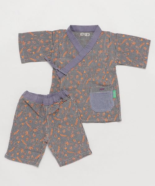 RAGMART（ラグマート）の「ベジタブル柄甚平（浴衣・キッズ・ブラック/ネイビー・100cm/110cm/130cm/120cm）」の2枚目の写真