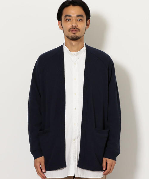 green label relaxing(グリーンレーベルリラクシング)の「SC ミニブークレ イージーカーデイガン ◆(カーディガン/ボレロ・メンズ・ネイビー/オリーブ/オレンジ・S/M/L)」の12枚目の写真