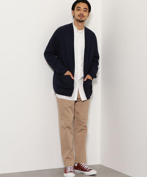 green label relaxing(グリーンレーベルリラクシング)の「SC ミニブークレ イージーカーデイガン ◆(カーディガン/ボレロ・メンズ・ネイビー/オリーブ/オレンジ・S/M/L)」の10枚目の写真