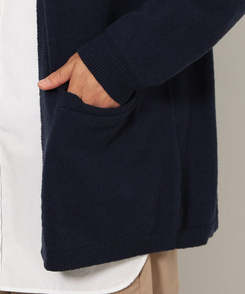 green label relaxing(グリーンレーベルリラクシング)の「SC ミニブークレ イージーカーデイガン ◆(カーディガン/ボレロ・メンズ・ネイビー/オリーブ/オレンジ・S/M/L)」の7枚目の写真