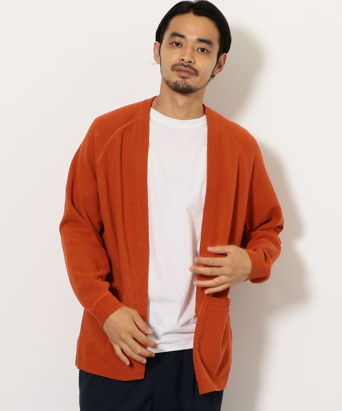 green label relaxing(グリーンレーベルリラクシング)の「SC ミニブークレ イージーカーデイガン ◆(カーディガン/ボレロ・メンズ・ネイビー/オリーブ/オレンジ・S/M/L)」の16枚目の写真