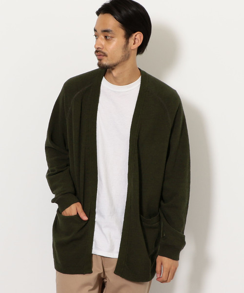 green label relaxing(グリーンレーベルリラクシング)の「SC ミニブークレ イージーカーデイガン ◆(カーディガン/ボレロ・メンズ・ネイビー/オリーブ/オレンジ・S/M/L)」の17枚目の写真