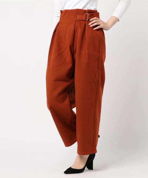 SESTO（セスト）の「アシメラップＤカンベルトワイドパンツ（その他パンツ・レディース・ブラック/ダークパープル/グレイッシュベージュ/ダークオレンジ・M）」の6枚目の写真