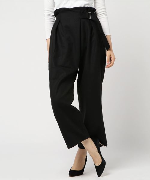 SESTO（セスト）の「アシメラップＤカンベルトワイドパンツ（その他パンツ・レディース・ブラック/ダークパープル/グレイッシュベージュ/ダークオレンジ・M）」の10枚目の写真