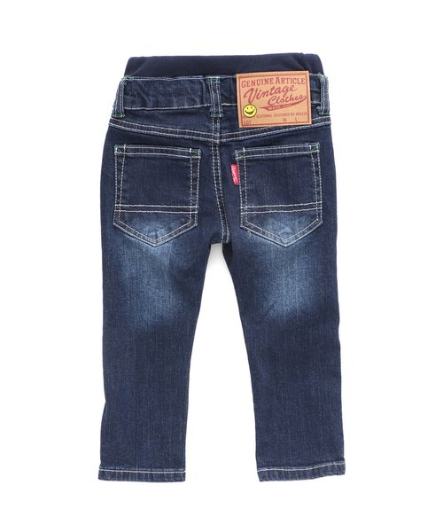 BREEZE（ブリーズ）の「リブ付スキニーデニムパンツ 10分丈（デニムパンツ・キッズ・ブルー/ネイビー・130/140/120/80/100/110/90）」の4枚目の写真