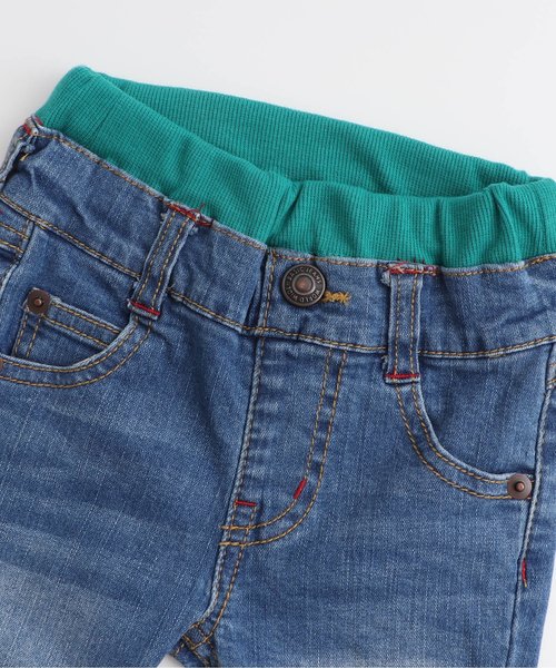 BREEZE（ブリーズ）の「リブ付スキニーデニムパンツ 10分丈（デニムパンツ・キッズ・ブルー/ネイビー・130/140/120/80/100/110/90）」の5枚目の写真