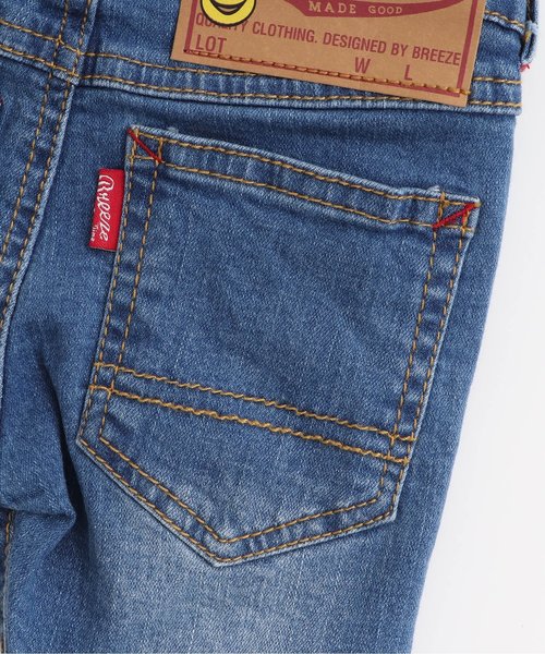 BREEZE（ブリーズ）の「リブ付スキニーデニムパンツ 10分丈（デニムパンツ・キッズ・ブルー/ネイビー・130/140/120/80/100/110/90）」の8枚目の写真