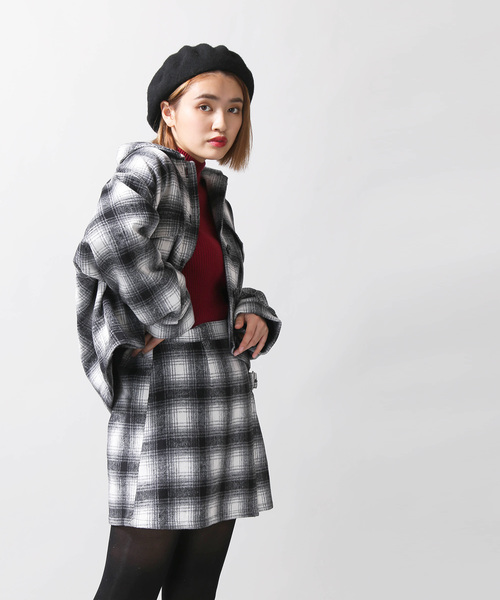 WEGO(ウィゴー)の「WEGO/シャギーチェックジャケット(ブルゾン・レディース・ブラック系その他2/ブラウン系その他2・FREE)」の9枚目の写真