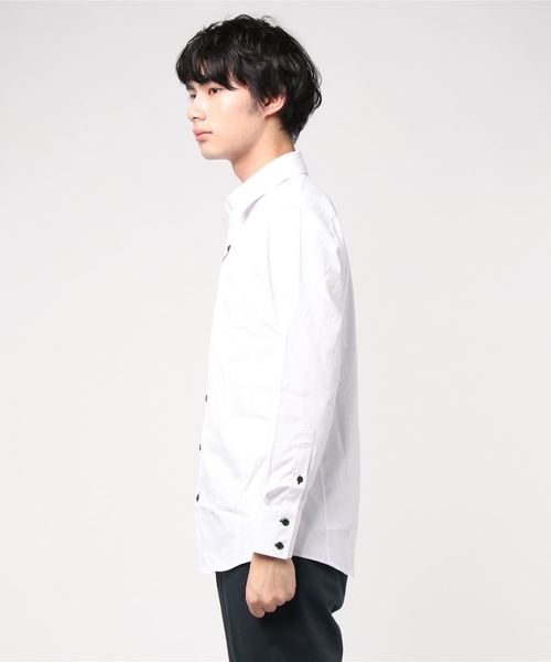 ATELIER SAB for men（アトリエサブフォーメン）の「ドビー ホワイト レギュラーカラー ドレス シャツ（シャツ/ブラウス・メンズ・ホワイト/ホワイト系その他・48/50）」の3枚目の写真