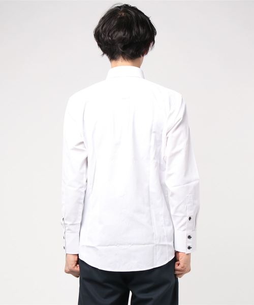ATELIER SAB for men（アトリエサブフォーメン）の「ドビー ホワイト レギュラーカラー ドレス シャツ（シャツ/ブラウス・メンズ・ホワイト/ホワイト系その他・48/50）」の4枚目の写真