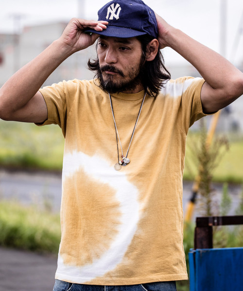 GYPSY&SONS（ジプシーアンドサンズ）の「TYE DYE T【CIRCLE】半袖タイダイTシャツ（Tシャツ/カットソー・メンズ・レッド/ゴールド/ブルー・SMALL/MEDIUM/LARGE）」の3枚目の写真
