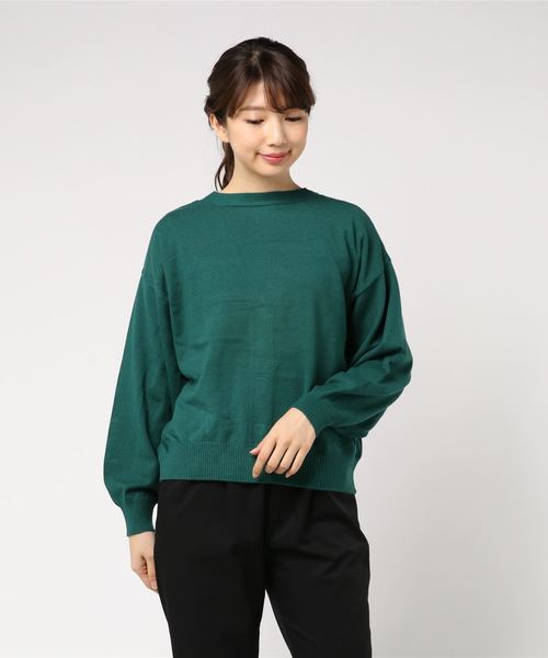 KOBE LETTUCE（コウベレタス）の「前後で着られる2wayバルーンスリーブカーディガン＊レディース/プルオーバー/トップス[C3570]神戸レタス（カーディガン/ボレロ・レディース・ブラック/ベージュ/パープル/グリーン/マスタード・FREE）」の9枚目の写真