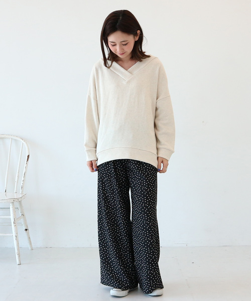 AMERICAN HOLIC(アメリカンホリック)の「【ZOZO限定】ドロストとろみワイドパンツ *(その他パンツ・レディース・ブラック/カーキ/ブルー/ベージュ系その他/ストライプ/ドット・M/L)」の20枚目の写真