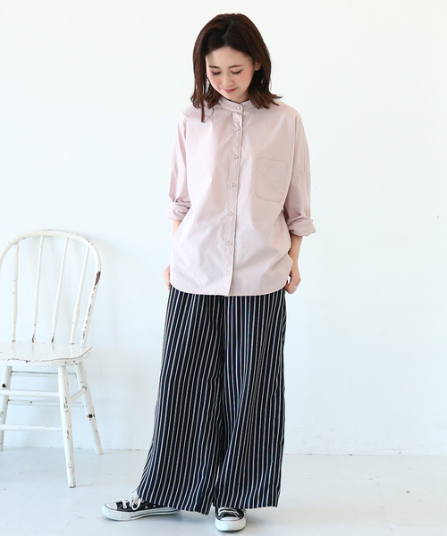 AMERICAN HOLIC(アメリカンホリック)の「【ZOZO限定】ドロストとろみワイドパンツ *(その他パンツ・レディース・ブラック/カーキ/ブルー/ベージュ系その他/ストライプ/ドット・M/L)」の14枚目の写真