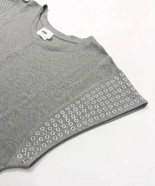 JETSET SOLO PLUS (ジェットセットソロプラス)の「【NOTSHY】ハトメデザインリネンTシャツ(Tシャツ/カットソー・レディース・ホワイト/グレー/ブラック・36)」の7枚目の写真
