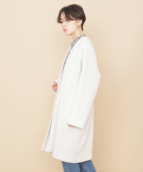 ADAM ET ROPE'（アダムエロペ）の「モヘヤシャギーノーカラーコート