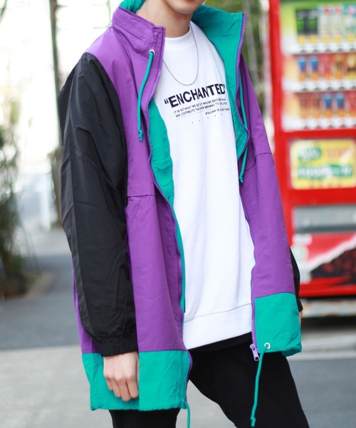 WESTSEA（ウエストシー）の「切替 ロング丈ナイロントラックジャケット（ナイロンジャケット・メンズ・ブラック/パープル/ネイビー・M/L）」の16枚目の写真
