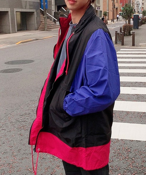 WESTSEA（ウエストシー）の「切替 ロング丈ナイロントラックジャケット（ナイロンジャケット・メンズ・ブラック/パープル/ネイビー・M/L）」の8枚目の写真