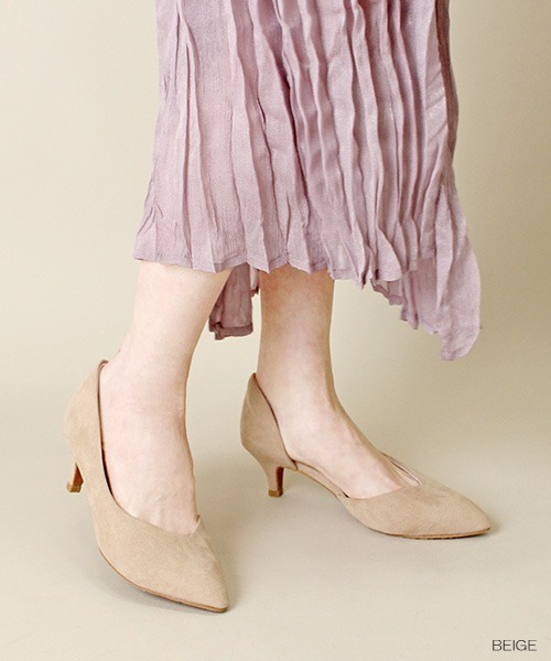 RANDA（ランダ）の「ストレスフリー/サイドオープンパンプス（パンプス・レディース・ブラック系その他/ブラック系その他2/ベージュ/パープル/シルバー/ブルー/グレー/グリーン・21.5/22/22.5/23/23.5/24/24.5/25/25.5/21）」の5枚目の写真