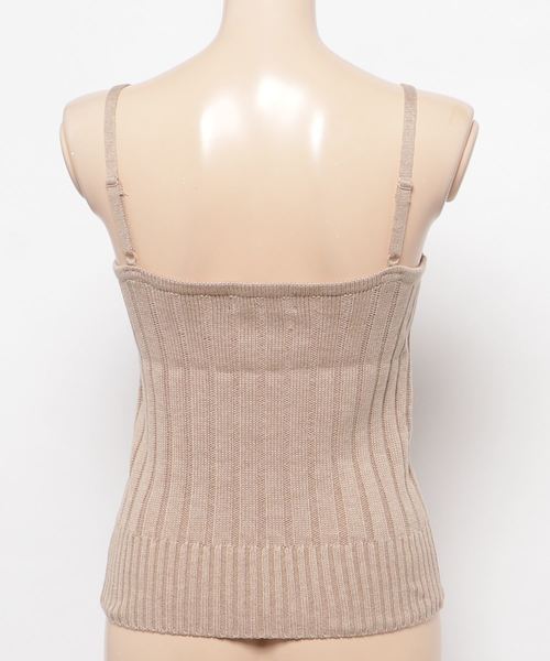 ENVYM（アンビー）の「リブＫＮＩＴキャミ（キャミソール・レディース・ベージュ/ブラック/グレー/カーキ/ピンク/ホワイト・FREE）」の7枚目の写真