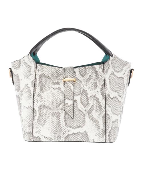 YECCA VECCA（イェッカヴェッカ）の「3wayミニバッグ（ショルダーバッグ・レディース・シルバー/イエロー/アイボリー/ラベンダー/パイソン・FREE）」の11枚目の写真