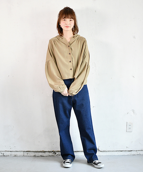 PairPair（ペアペア）の「袖ボリュームフーディブラウス（シャツ/ブラウス・レディース・カーキ/アイボリー/オレンジ系その他・FREE）」の20枚目の写真