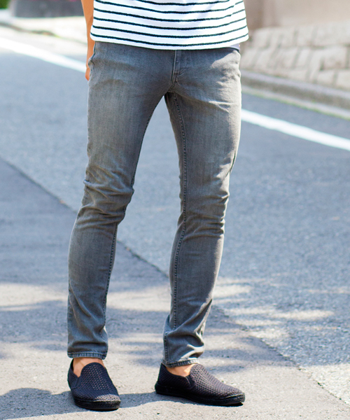 BEAUTY&YOUTH UNITED ARROWS（ビューティーアンドユースユナイテッドアローズ）の「BY ∴ シェービング ストレッチ/デニム スキニー 5P パンツ◆（デニムパンツ・メンズ・グレー/ネイビー/ライトブルー・X-LARGE/LARGE/SMALL/MEDIUM）」の2枚目の写真