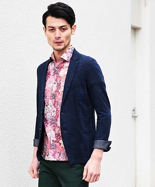 MICHEL KLEIN HOMME (ミッシェルクランオム)の「シャツ(リバティ)(シャツ/ブラウス・メンズ・ピンク/ネイビー・MEDIUM/LARGE/X-LARGE/48/46)」の19枚目の写真