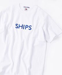SHIPS | SC:【一部WEB限定カラー】SHIPSロゴ エンブロイダリー Ｔシャツ(Tシャツ/カットソー)