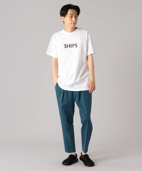 SHIPS（シップス）の「SC:【一部WEB限定カラー】SHIPSロゴ エンブロイダリー Ｔシャツ（Tシャツ/カットソー・メンズ・ライトホワイト/ブラウン/ベージュ/ネイビー/ホワイト系その他/ホワイト/イエロー/ストーン/ライトグリーン/ラベンダー・S/M/L/XL/XXL）」の15枚目の写真