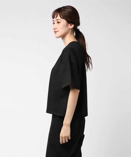 おしゃれスタ（オシャレスタ）の「チビBOXpt+刺繍ルーズT(DD)（Tシャツ/カットソー・レディース・ブラック/オフホワイト/ミント・M）」の4枚目の写真