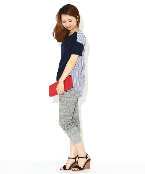 Ray BEAMS(レイビームス)の「○Ray BEAMS / サッカーストライプ 切替プルオーバー(その他トップス・レディース・オフホワイト/ネイビー・ONE SIZE)」の12枚目の写真