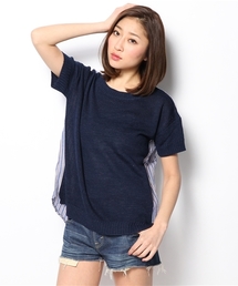 Ray BEAMS | Ray BEAMS / サッカーストライプ 切替プルオーバー(その他トップス)