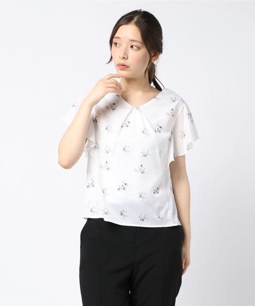 Misch Masch ミッシュマッシュ の 花柄タックパールブラウス シャツ ブラウス Wear